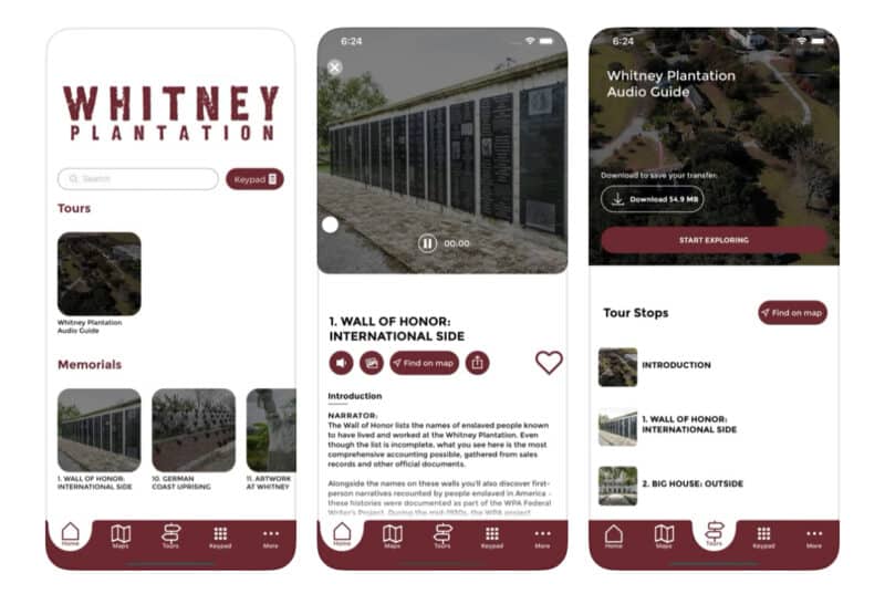 Images from the Whitney Plantation audio tour, available onsite or as an app from your app store.